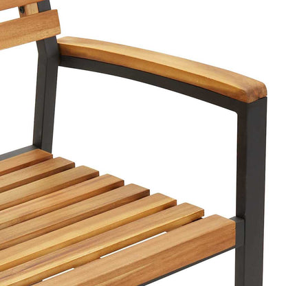 Garten Essgruppe 5 pcs Schwarz Massivholz Akazie