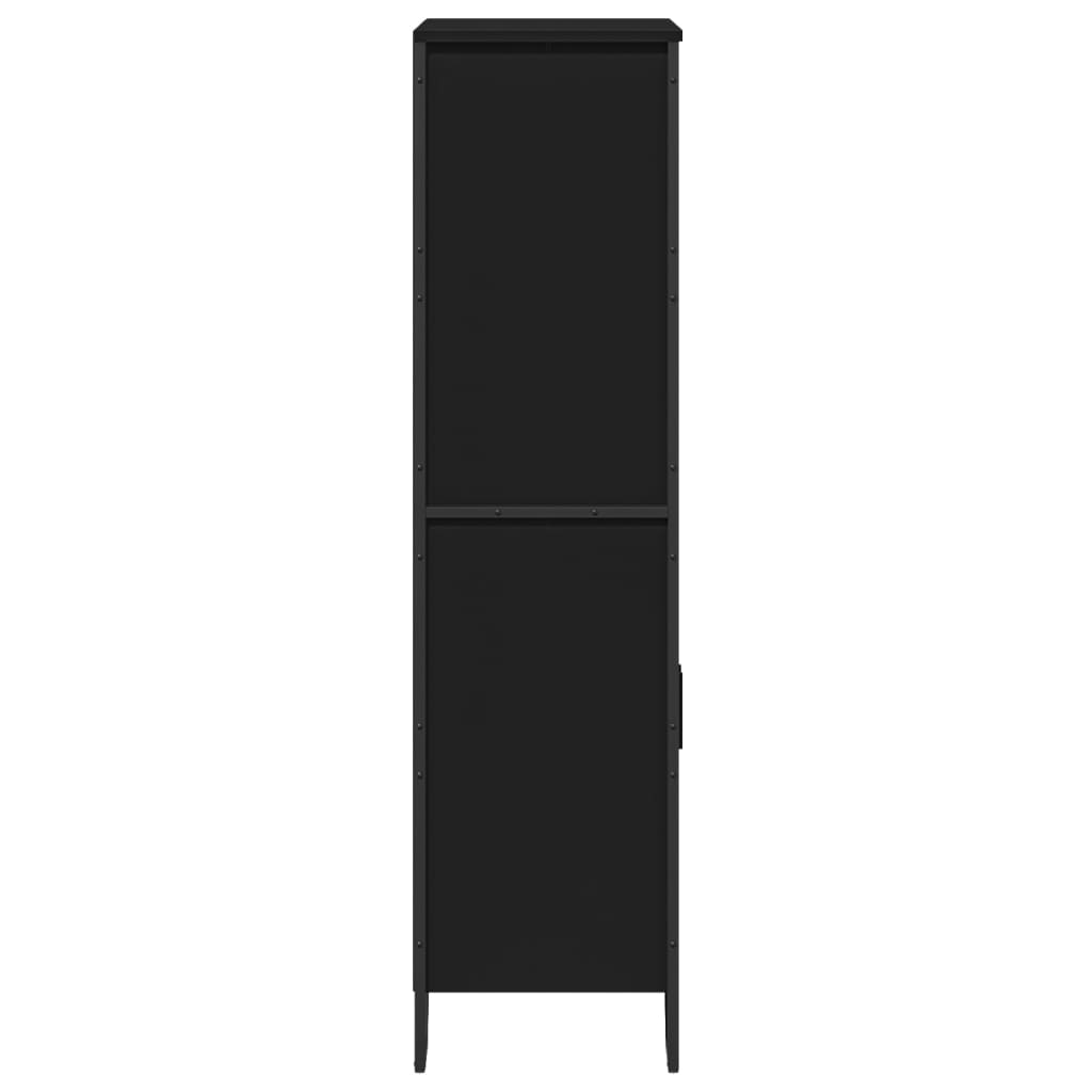 Highboard Schwarz 79,5x35,5x137,5 cm Holzwerkstoff