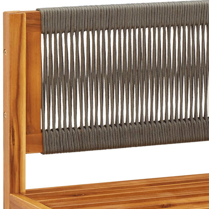 6-tlg. Gartensofa-Set mit Kissen Holz Akazie & Seil