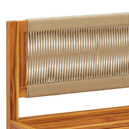 7-tlg. Gartensofa-Set mit Kissen Holz Akazie & Seil