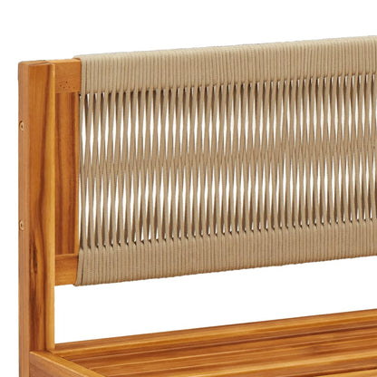 5-tlg. Gartensofa-Set mit Kissen Holz Akazie & Seil