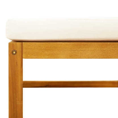 4-tlg. Gartensofa-Set mit Kissen Holz Akazie & Seil