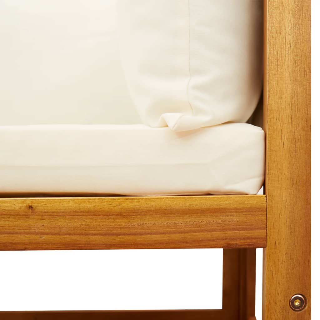 Gartensofas-Ecke mit Kissen 2 Stk. Holz Akazie & Rattan