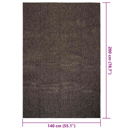 Teppich ZIZUR Anthrazit 140x200cm Jute-Optik Indoor und Outdoor