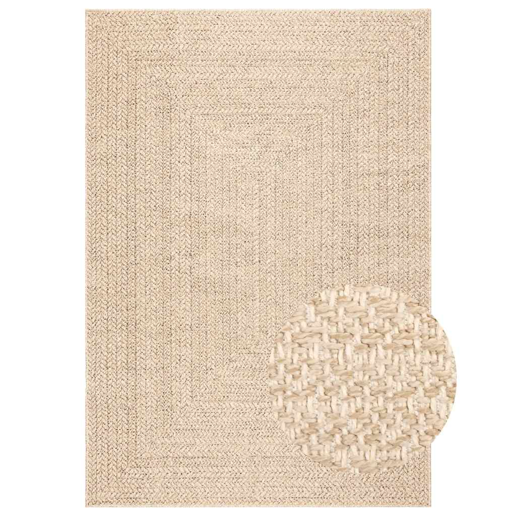 Teppich ZIZUR Beige 160x230 cm Jute-Optik Indoor und Outdoor