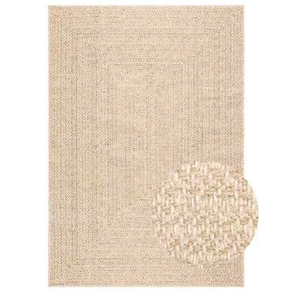 Teppich ZIZUR Beige 160x230 cm Jute-Optik Indoor und Outdoor