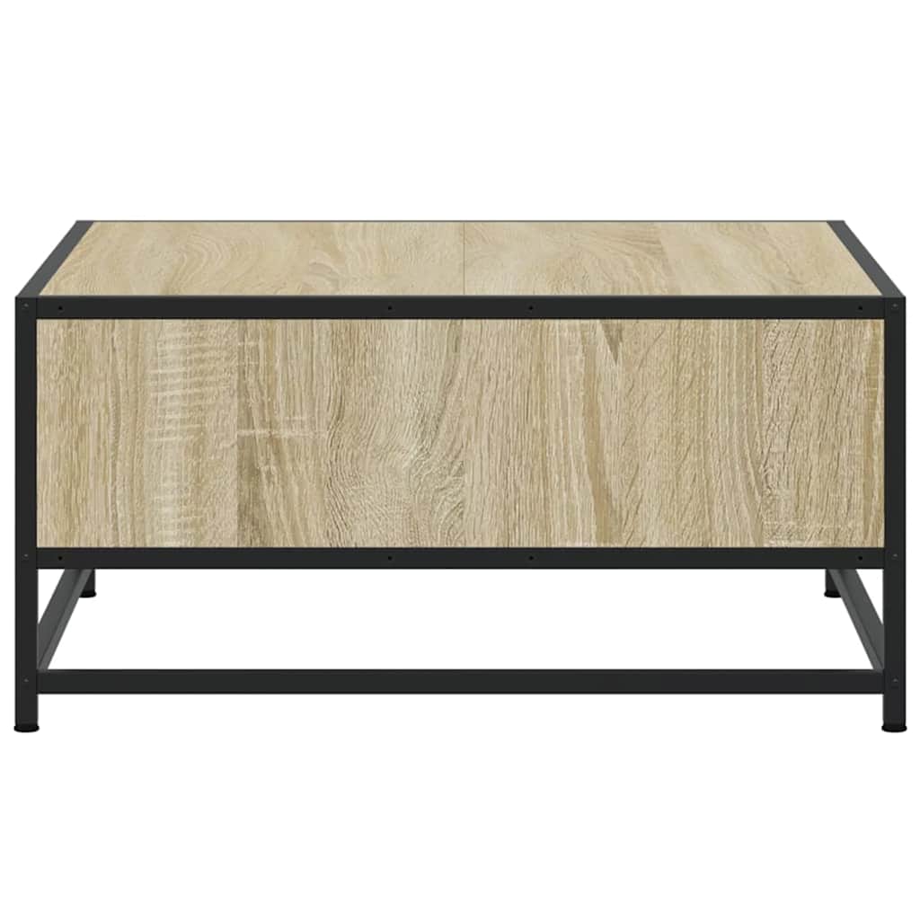 Couchtisch Sonoma-Eiche 60,5x60,5x30cm Holzwerkstoff und Metall