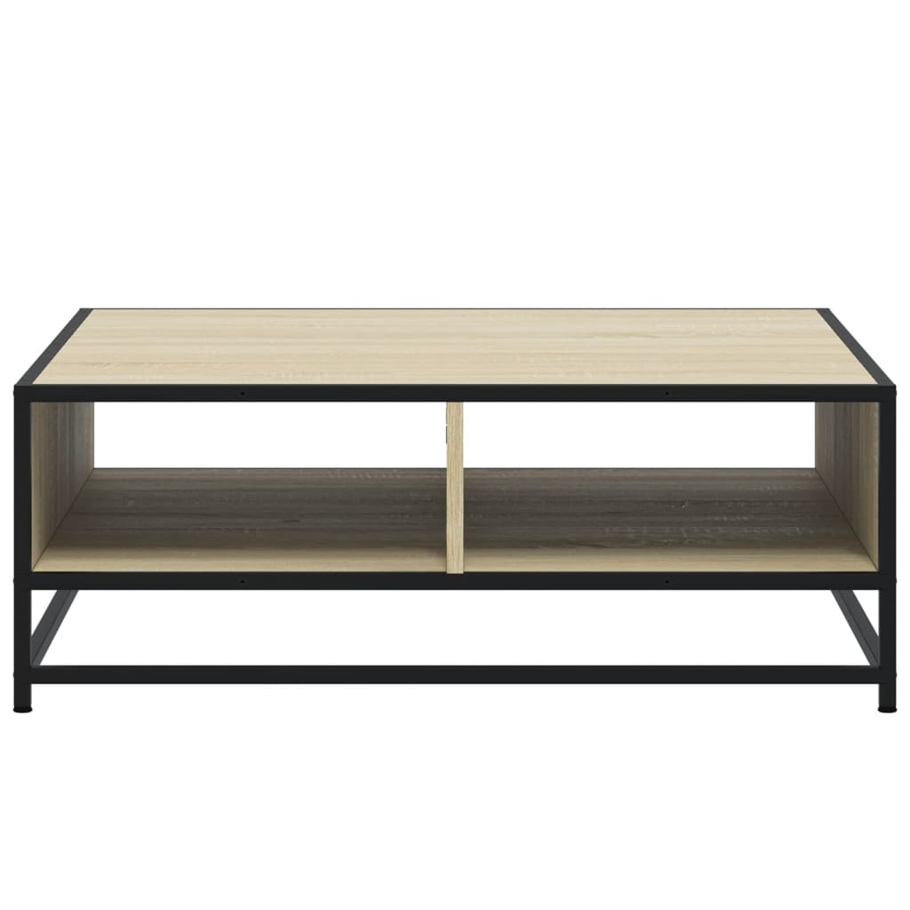 Couchtisch Sonoma-Eiche 80x80x30 cm Holzwerkstoff und Metall
