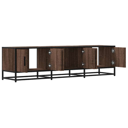 TV-Schrank Braun Eichen-Optik 150x35x41 cm Holzwerkstoff Metall