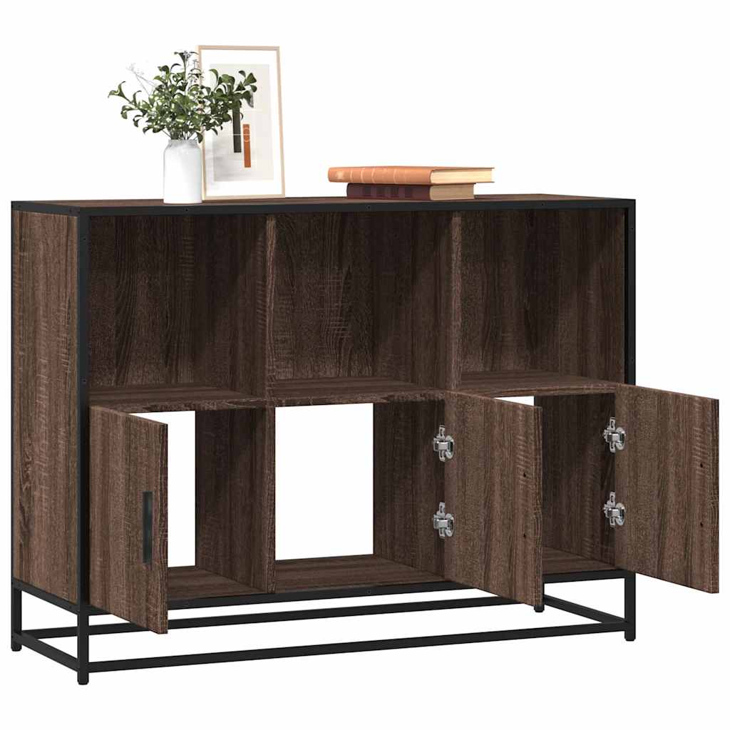 Sideboard Braun Eichen-Optik 100x35x76 cm Holzwerkstoff