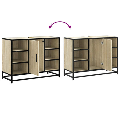 Badezimmer-Waschbeckenschrank Sonoma-Eiche 80 x 33 x 60 cm Holzwerkstoff