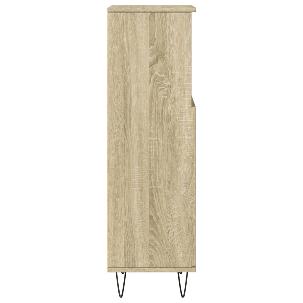 Badschrank Sonoma-Eiche 30x30x100 cm Holzwerkstoff