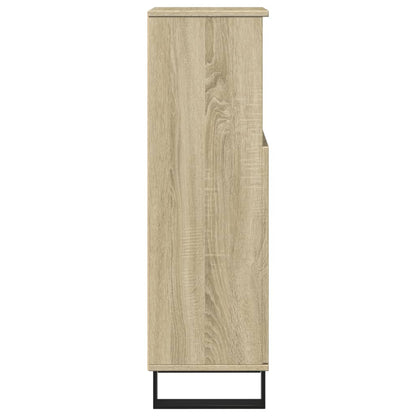 Badschrank Sonoma-Eiche 30x30x100 cm Holzwerkstoff