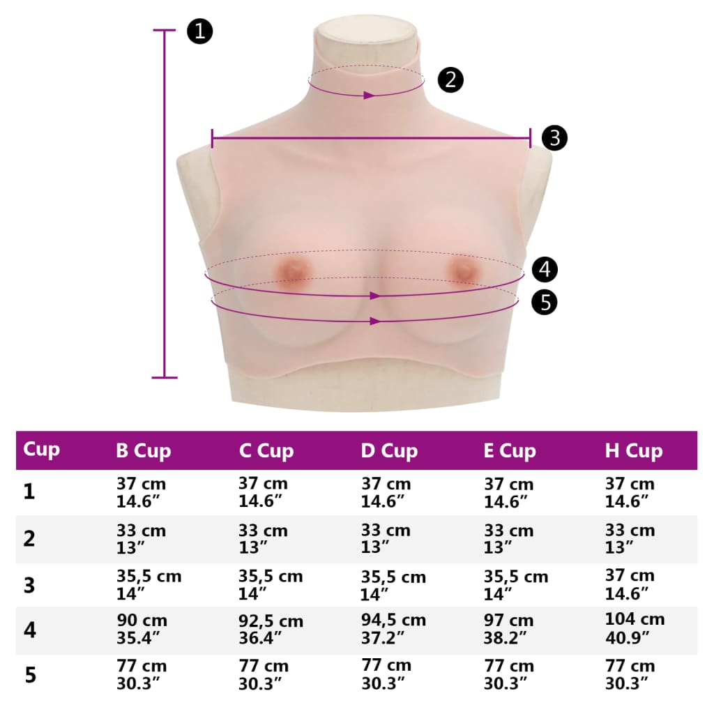 Silikonbrüste Europide Körbchengröße D