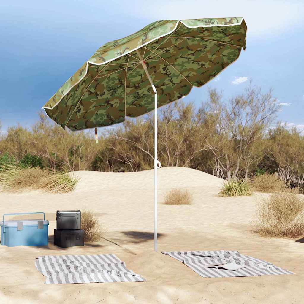 Strandparasol Tarnung 263 x 263 x 272 cm Polyester und Metall