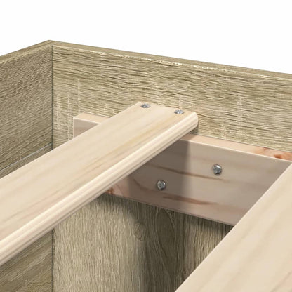 Bettgestell ohne Matratze Sonoma-Eiche 200x200 cm Holzwerkstoff