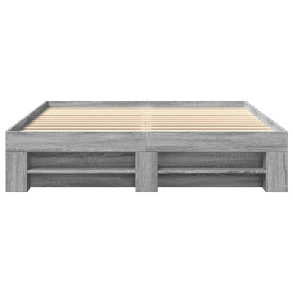 Bettgestell Grau Sonoma 150x200 cm Holzwerkstoff