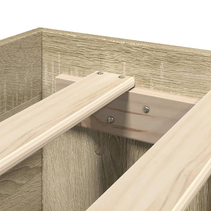 Bettgestell Sonoma-Eiche 135x190 cm Holzwerkstoff