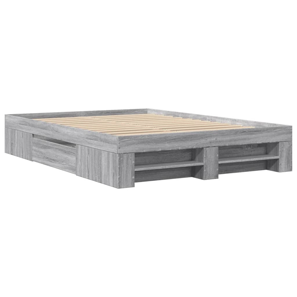 Bettgestell Grau Sonoma 120x190 cm Holzwerkstoff