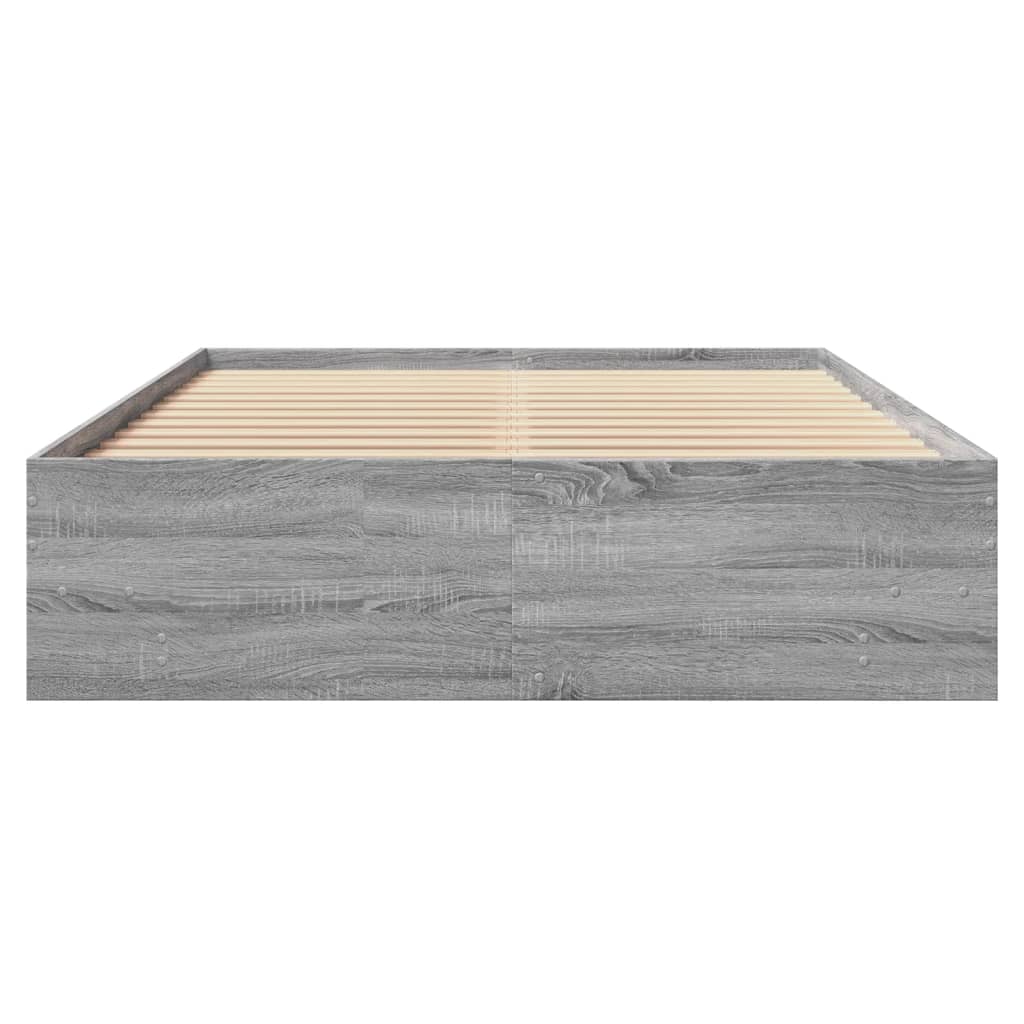 Bettgestell Grau Sonoma 120x200 cm Holzwerkstoff