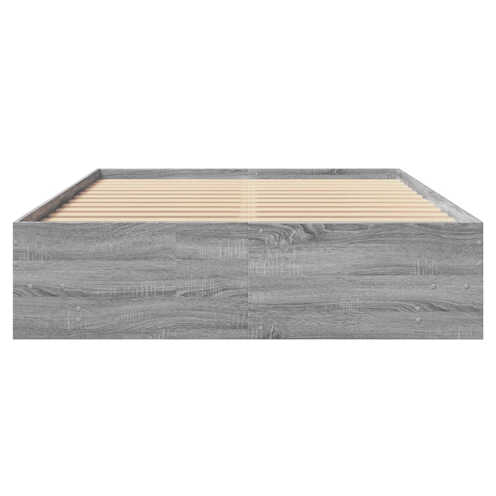Bettgestell Grau Sonoma 140x190 cm Holzwerkstoff