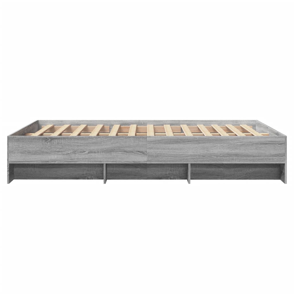 Bettgestell Grau Sonoma 140x190 cm Holzwerkstoff
