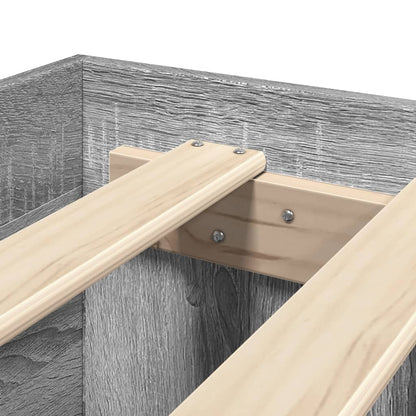 Bettgestell Grau Sonoma 140x190 cm Holzwerkstoff