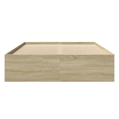 Bettgestell Sonoma-Eiche 135x190 cm Holzwerkstoff