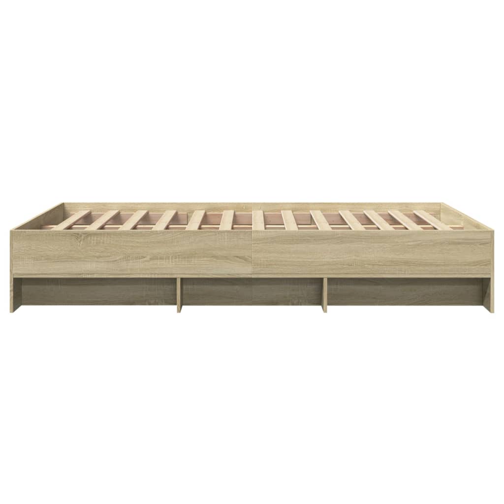 Bettgestell Sonoma-Eiche 135x190 cm Holzwerkstoff