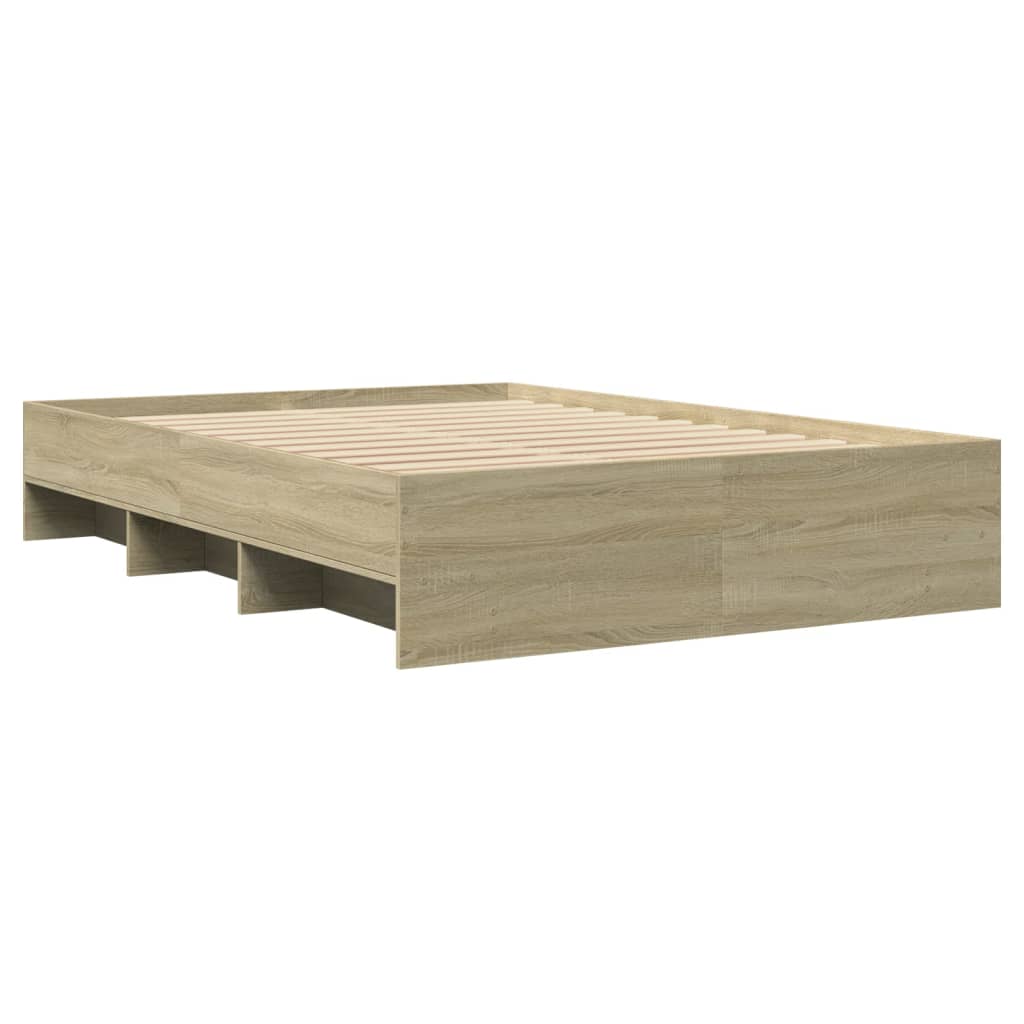 Bettgestell ohne Matratze Sonoma-Eiche 120x190 cm Holzwerkstoff