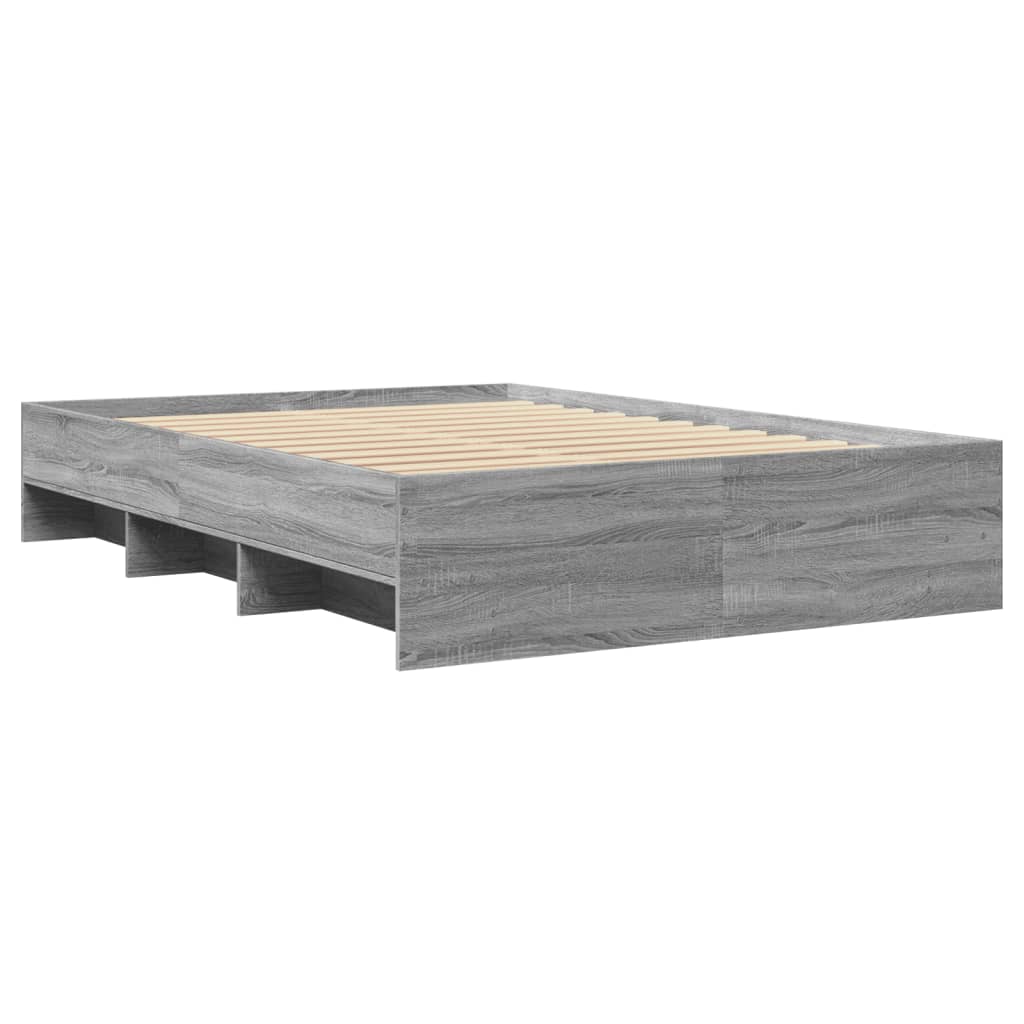 Bettgestell Grau Sonoma 120x190 cm Holzwerkstoff