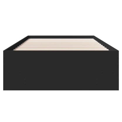 Bettgestell Schwarz 90x190 cm Holzwerkstoff