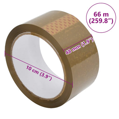 Paketklebeband 12 Stk. Braun 48 mm x 66 m