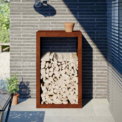Brennholzregal 60x40x100 cm Wetterfester Stahl