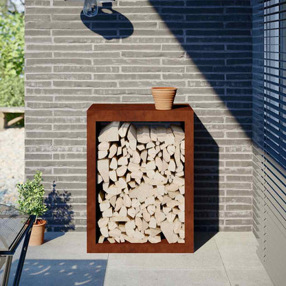 Brennholzregal 60x40x80 cm Wetterfester Stahl