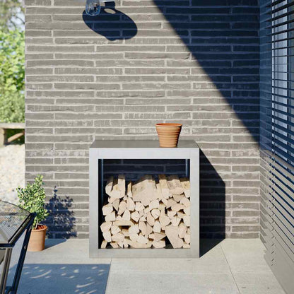 Brennholzregal 60x40x60 cm Verzinkter Stahl