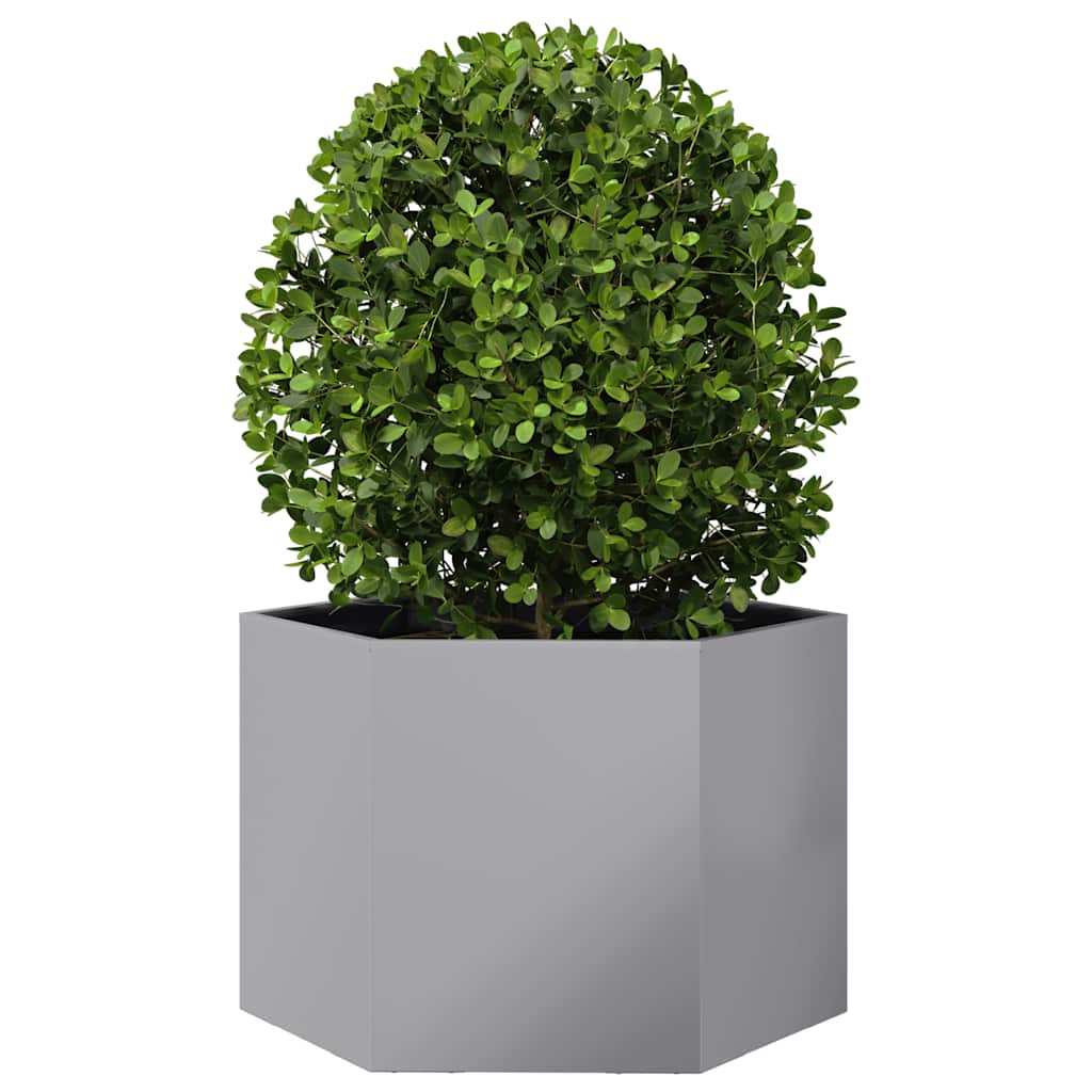 Pflanzkübel Sechseckig 69x60x45 Verzinkter Stahl