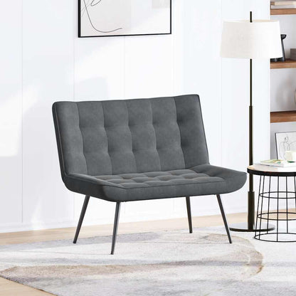 Sitzbank Dunkelgrau 110x74x84 cm Samt