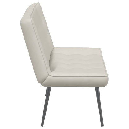 Sitzbank Creme 110x74x84 cm Samt