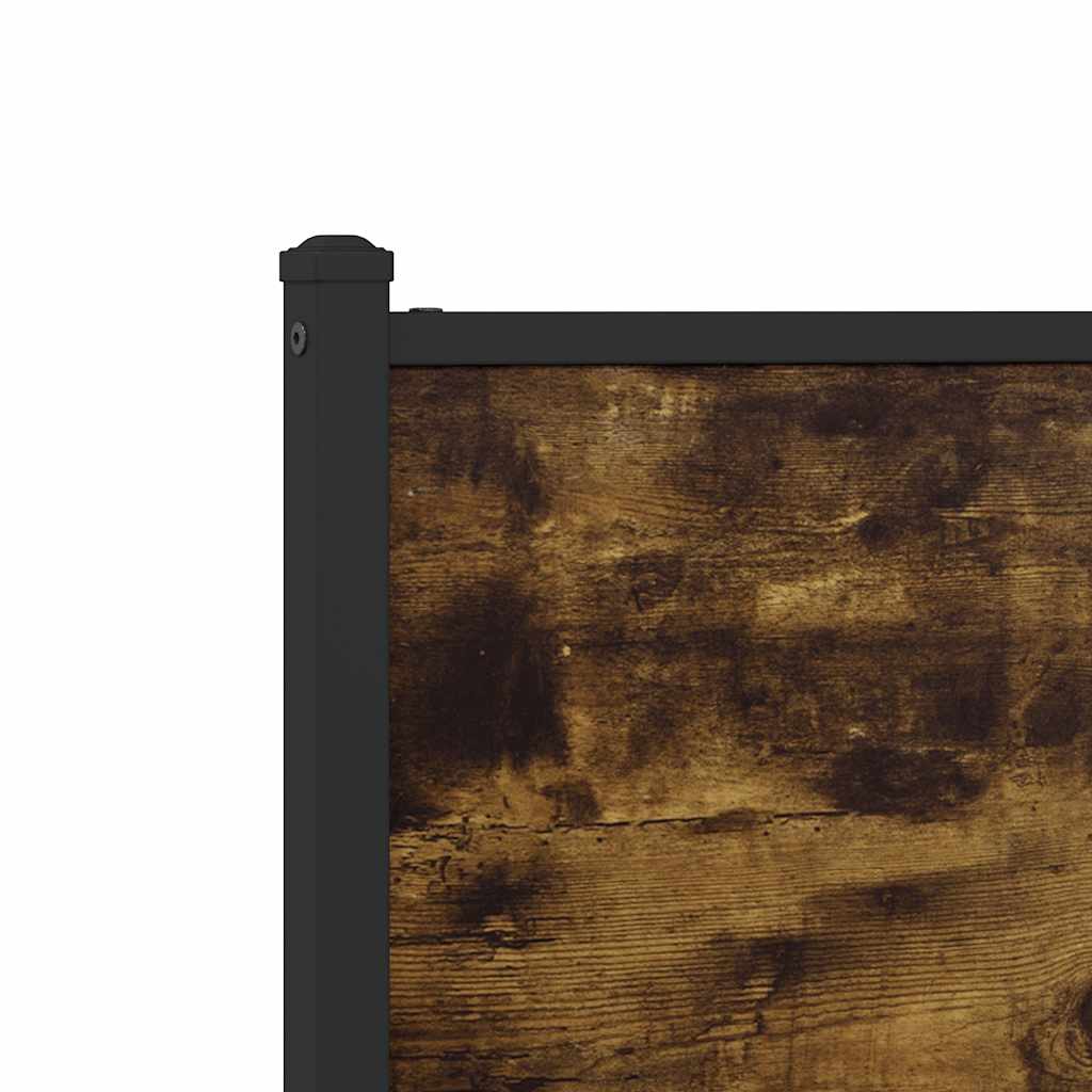 Metallbett ohne Matratze Räuchereiche 160x200 cm