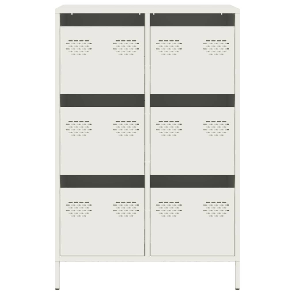 Highboard Weiß 68x39x101,5 cm Stahl