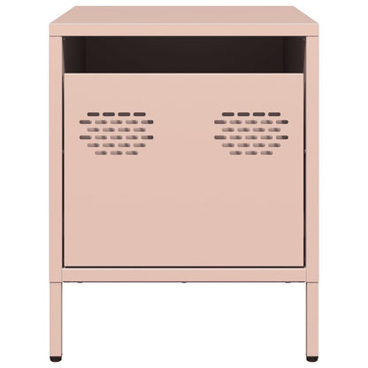 Nachttische 2 Stk. Rosa 35x39x43,5 cm Stahl
