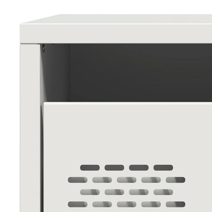 Nachttische 2 Stk. Weiß 35x39x43,5 cm Stahl