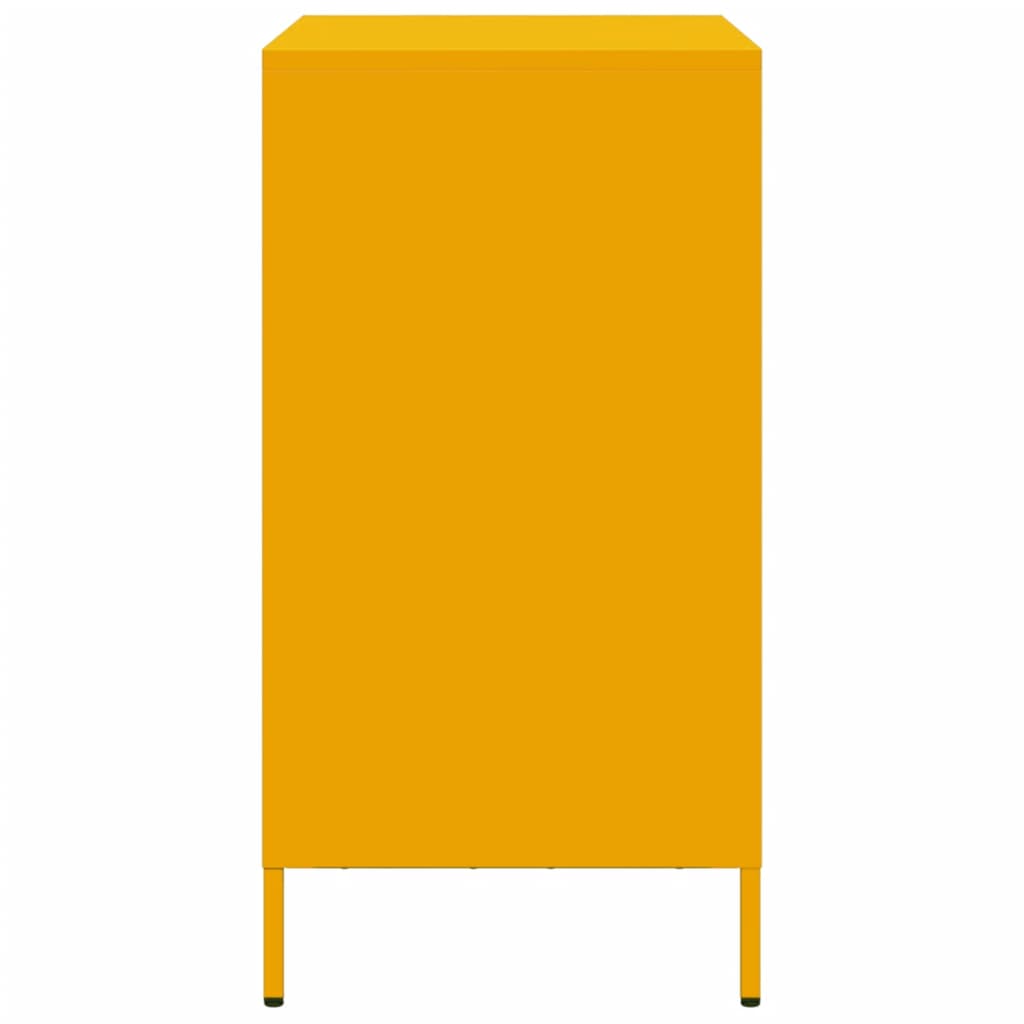 Sideboard Senfgelb 68x39x73,5 cm Kaltgewalzter Stahl