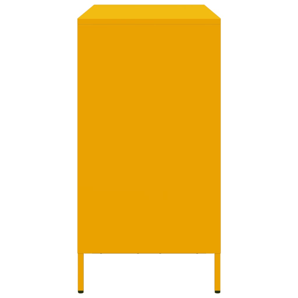 Sideboard Senfgelb 101,5x39x73,5 cm Kaltgewalzter Stahl