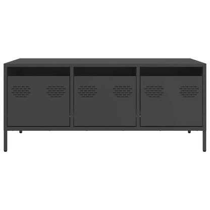Couchtisch Schwarz 101,5x50x43,5 cm Kaltgewalzter Stahl