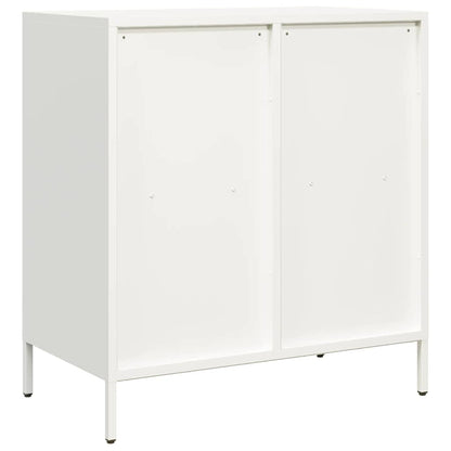 Sideboard Weiß 68x39x73,5 cm Kaltgewalzter Stahl