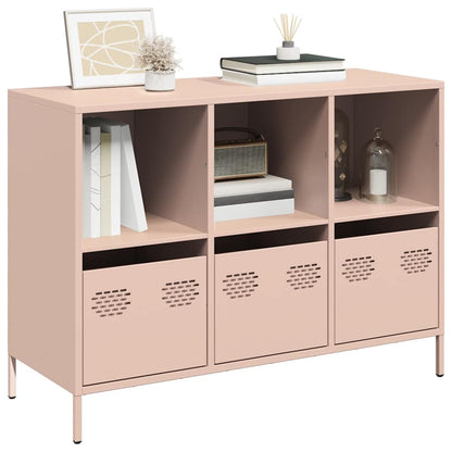 Sideboard Rosa 101,5x39x73,5 cm Kaltgewalzter Stahl