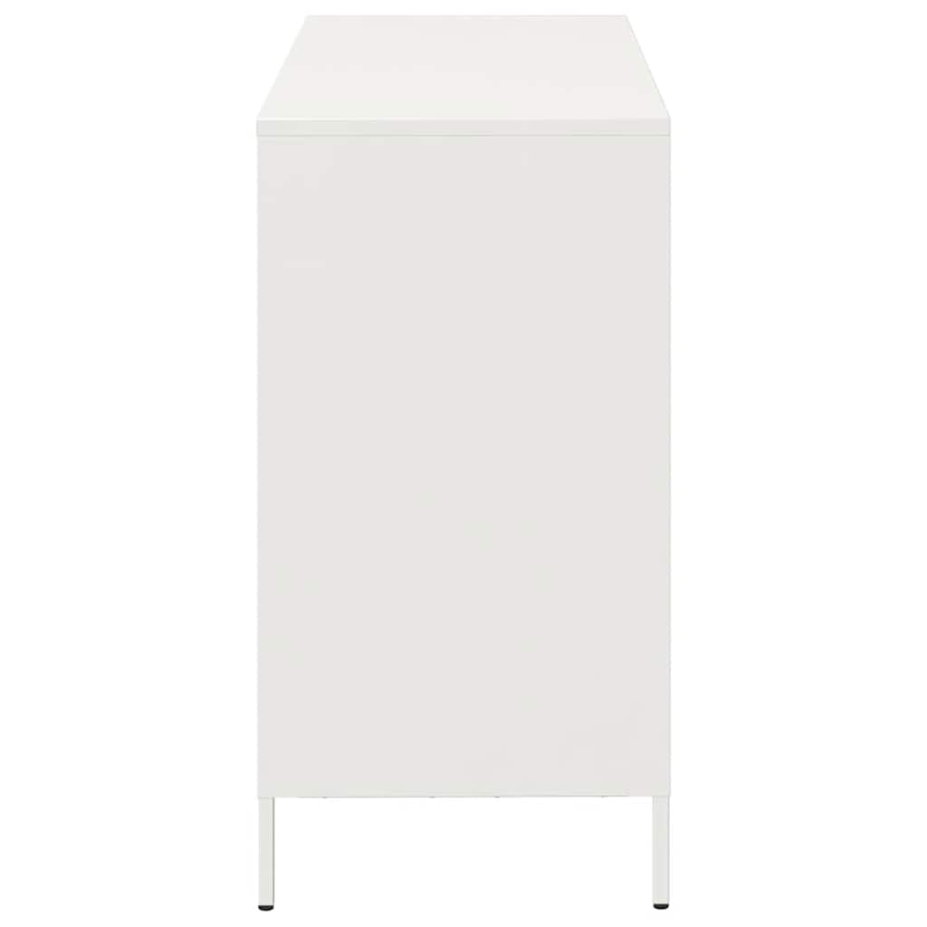Sideboard Weiß 101,5x39x73,5 cm Kaltgewalzter Stahl