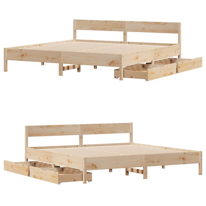 Massivholzbett ohne Matratze 200x200 cm Kiefer